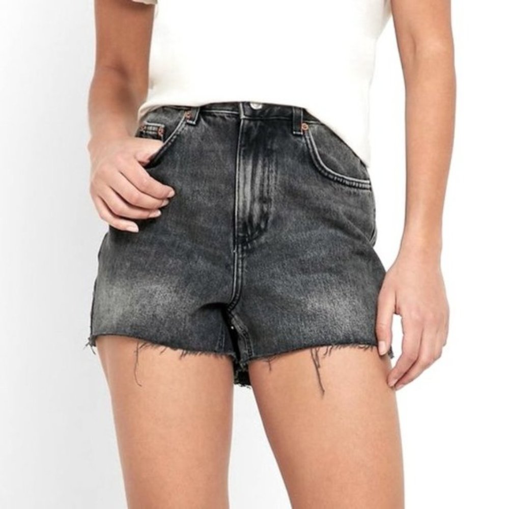 TopShop Raw Hem MOM Jean Shorts